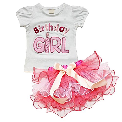 EGELEXY Birthday Girl Tutu Dresses 2Pcs Sets