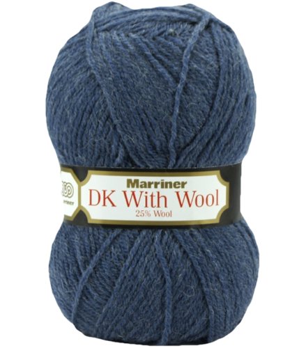 Marriner Double Knit with Wool 100g | DK Yarn with British Wool | Knitting Denim (Speckled Navy)