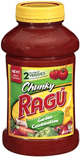 Ragu Chunky Pasta Sauce, Garden Combination, 45 Ounce (Pack of 12)