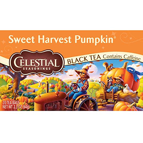 Celestial Seasonings Celestial Seasonings, Holiday Black Tea, Sweet Harvest Pumpkin, 20 Tea Bags, 2.3 (64 g) - Case of 6 - 20 Bag