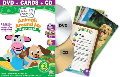 Baby Einstein: Animals Around Me Discovery Kit ( DVD + CD and Discovery Cards)