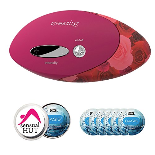 Bundle - 2 Items: Womanizer Pro W500 + SensualHut Lube 6-Pack (Red Roses)