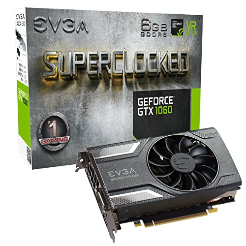 EVGA NVIDIA GeForce GTX 1060 Superclocked Gaming 6 GB GDDR5 Memory PCI Express 3 Graphics Card - Black