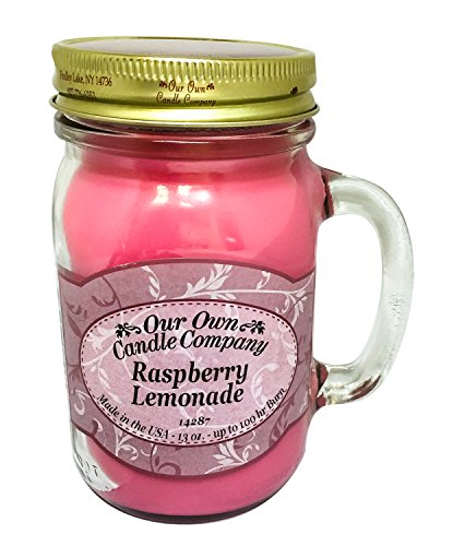 Raspberry Lemonade Scented 13 Ounce Mason Jar Candle By Our Own Candle Company