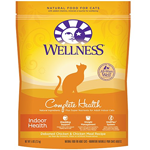 Wellness Complete Health Indoor Chicken Natural Dry Cat Food, 5-Pound Bag