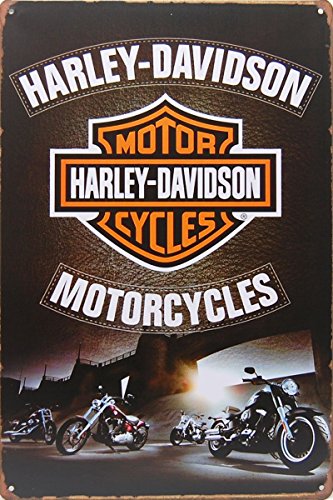 Uniquelover Motorcycles Harley Davidson Vintage Tin Sign 12 X 8 Inches