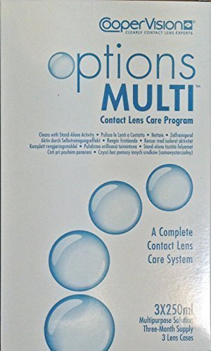 Options Multi Contact Lens Care Program 3x250ml (3 Months Supply)