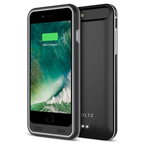 iPhone 7 Battery Case , ZVOLTZ iPhone Charger For Apple iPhone 7 [Apple MFI Certified] Protective 3100mAh Battery Pack Juice Power iPhone 7 Charging Case - [Black/Black] (Compatible w iPhone 6/6s)