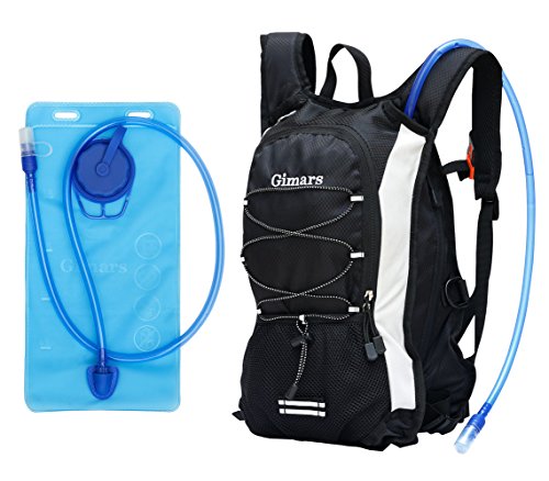 Gimars Good Storage Water-Resistant Hydration Pack with 2L Backpack Water Bladder Fits All Men & Women, Great for Hiking, Bike Trip, Climbing, Hydro Backpack, Running, Riding and More Exercise
