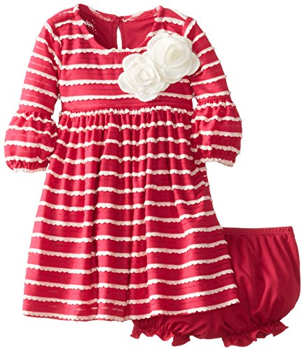 Marmellata Baby Girls' Pink and White Dress