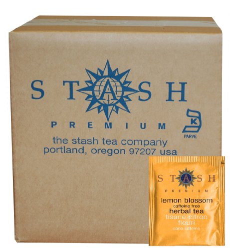 Stash Premium Lemon Blossom Herbal Tea, Tea Bags, 100-Count Box