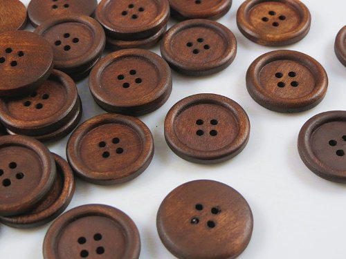 100 Pcs Wood Buttons 15mm Baby Sewing Craft