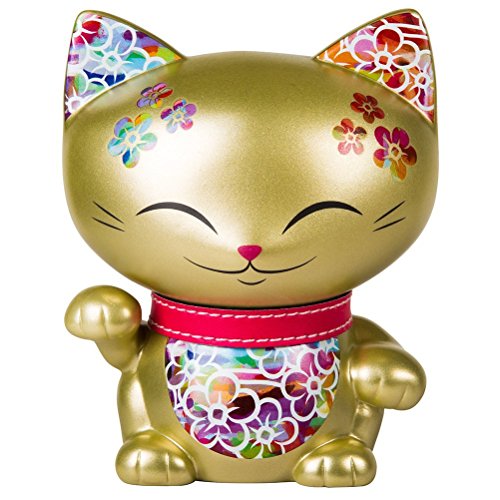 Mani the Lucky Cat Maneki Neko Fortune Cat Gold