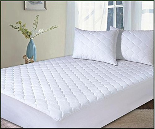 Classic Linen Polycotton Quilted Extra Deep Mattress Protector Double