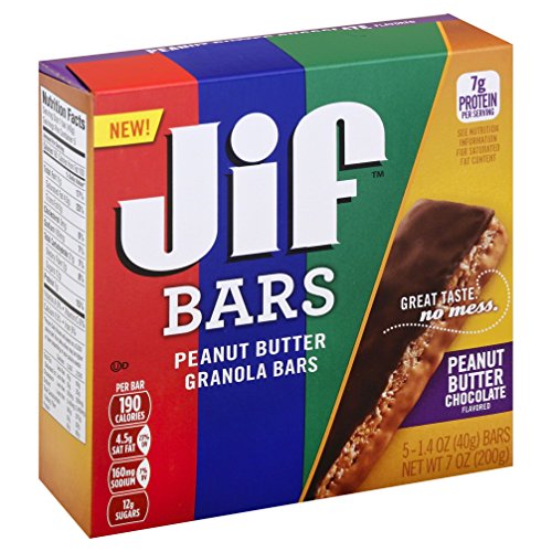 Jif Granola Bars - Peanut Butter Chocolate - 1.4 Oz - 5 Count