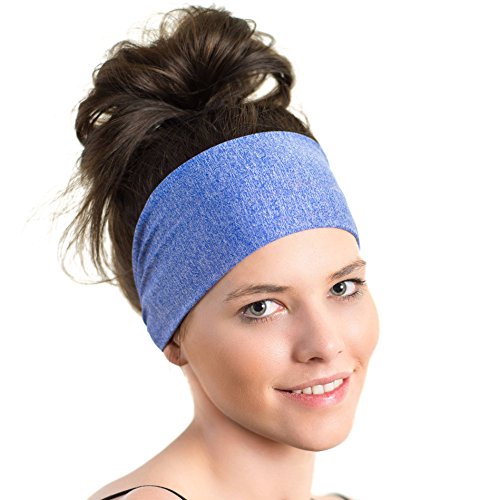 Lightweight Sports Headband - Non Slip Moisture Wicking Sweatband - Ideal for Running, Biking and Athletic Workouts - Designed for Women Borrowed by Men