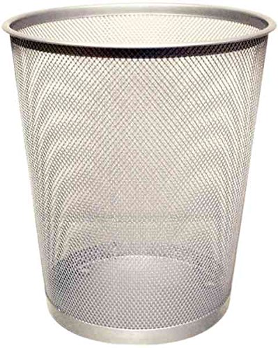 Q-Connect Waste Basket Mesh KF00849, 18 L - Silver, Pack of 1