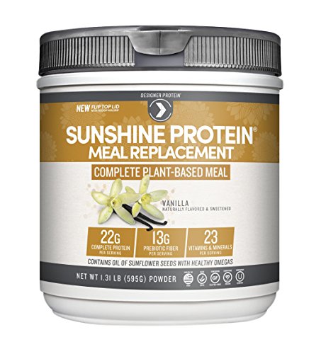 Designer Protein Sunshine Nutritional Meal Replacement Powder, Vanilla, 1.19 Pound