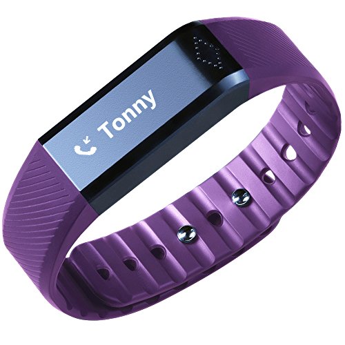 Activity Tracker,Toprime®Touch Screen+Sleeping monitor+Moveless Reminder Display for Fitness Tracker Smart Bracelet with Multiple Function,Purple