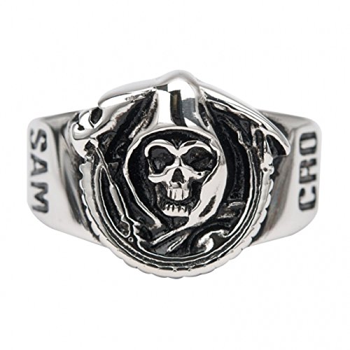 Sons of Anarchy Grim Reaper Skull Stainless Steel Ring