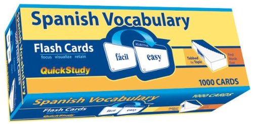 Quick Study-Spanish Vocabulary Flash Cards-1000 cards