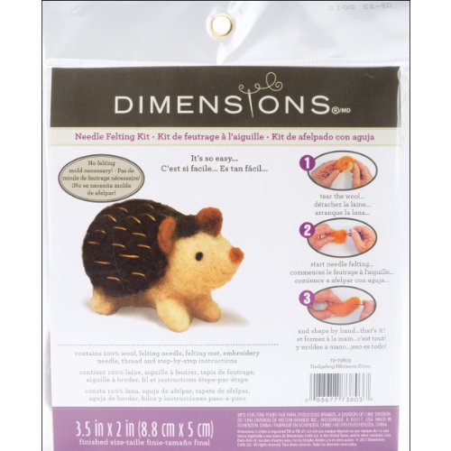 Dimensions Needlecrafts Needle Felted Character Kit, Hedgehog