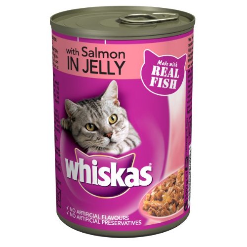 WHISKAS® Can in Jelly with Salmon 12 x 13.7oz
