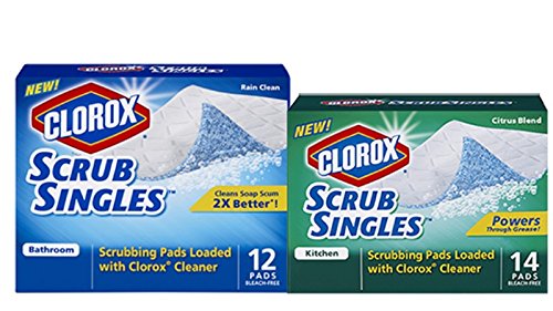 Clorox ScrubSingles, Kitchen, Variety Bundle, Citrus Blend and Rain Clean (Pack of 2 Total, 1 of Each Scent)