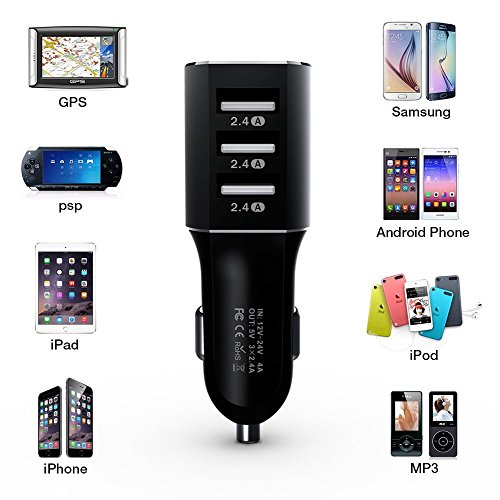 Zoweetek® Smart Universal High Capacity Car Charger Portable Fast Car Charger Compatible for Smart Phone Power Chager Supplier,iPad Air/Mini,iPod Touch,Car Power Charger