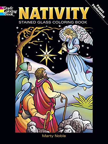 Nativity Stained Glass Coloring Book (Holiday Stained Glass Coloring Book) (Vol i)