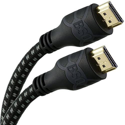 HDMI Cable (10 Feet) with Braided Cord (4K 2K 2160p 1080p 3D) - High Speed Category 2 - Ethernet & Audio Return Channel - Black/Grey