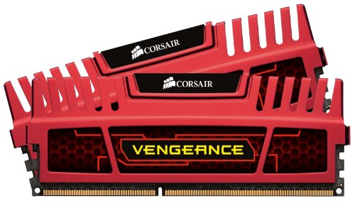 Corsair CMZ16GX3M2A1866C10R Vengeance 16GB (2x8GB) DDR3 1866 Mhz CL10 XMP Performance Desktop Memory Kit Red