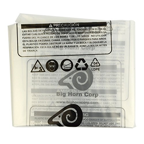 Big Horn 11781 Disposable Clear Plastic Dust Bags for Delta, Jet and Other 20-Inch Units, 5-Pack