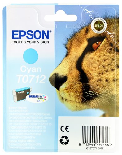 Epson Original T0712  Durabrite Cyan Ink Cartridge