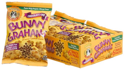 Annie's Homegrown Snack Pack: Chocolate Chip Bunny Grahams, 6-Count 1-Ounce Bags (Pack of 6)