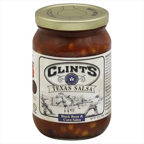 Clints Texas Salsa Black Bean & Corn 16 Oz Pack Of 6