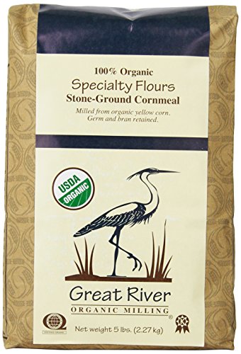 Great River Organic Milling Corn Meal, 5-Pounds (Pack of 4)