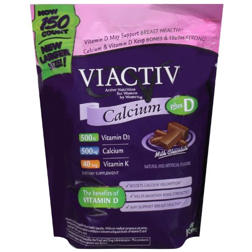 Viactiv Calcium Soft Chews Plus Vitamin D3 & K 150 Ct Milk Chocolate