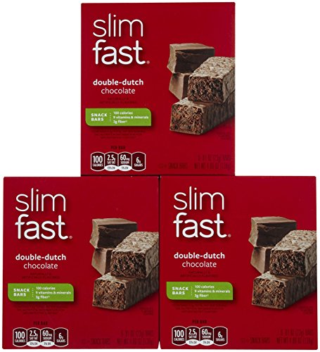 Slimfast Double Dutch Chocolate 100 Calorie Snack Bars, 6 ct, 3 pk