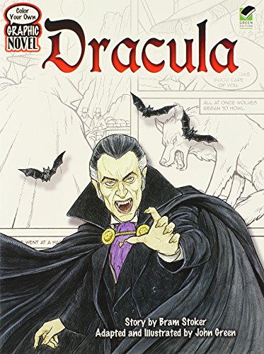 Color Your Own Graphic Novel DRACULA (Dover Classic Stories Coloring Book)
