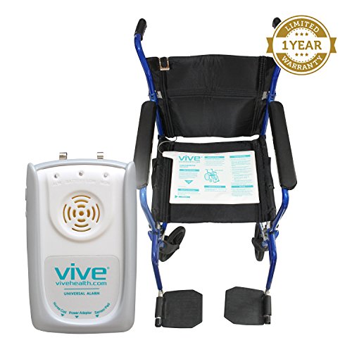 Chair Alarm Sensor Pad by Vive - Includes Alarm & Pressure Pad Sensor - Best Long Term Monitor For Elderly, Seniors, or Bedridden - Medical Fall Alert System - 1 Year Warranty