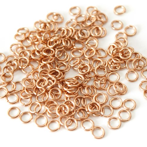 Premium Jump Rings, Copper, 16 Gauge, 1/4- 200 pc.