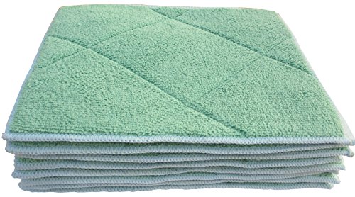 No Odor, Super Absorbent Dandelion Dish Cloths with Sponge Pad | High Quality Microfiber & Bamboo Blend Dishcloths Towels for Home, Kitchen (green, 9.8x7.8 Inch, 8 Pack)