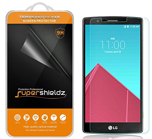 Supershieldz LG G4 Tempered Glass Screen Protector, Ballistic Glass 0.3mm 9H Hardness Anti-Scratch, Anti-Fingerprint, Bubble Free -Retail Packaging
