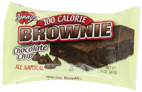 Glenny's Brownies 100 Calorie, Natural, Chocolate Chip, 1.45 Ounce Bags (Pack of 12)