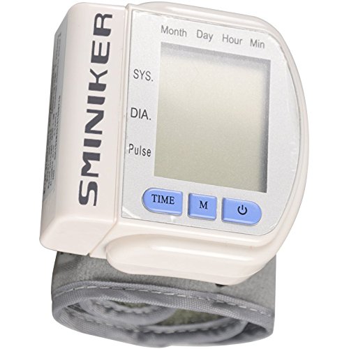 Sminiker Wrist Digital Blood Pressure Monitor with 90 Memory Capacity and Large Display