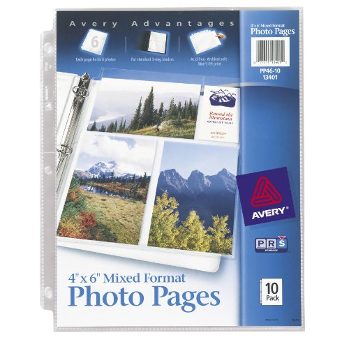 Avery Mixed Format Photo Pages, Acid Free, Pack of 10 (13401)