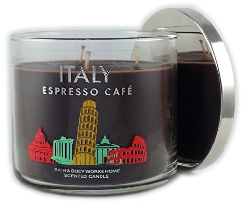 Bath & Body Works Italy Espresso Cafe Scented Candle 3 Wick 14.5 Oz Destination Limited Edition 2015