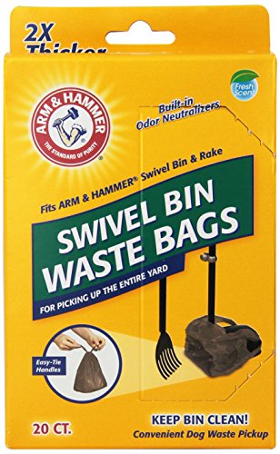 Arm & Hammer 71035 Swivel Bin Waste Bags, Penny, 20-Pack