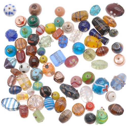 eCrafty's Everything But the Kitchen Sink! ONLY LAMPWORK Glass Beads Mix 1/2 Lb